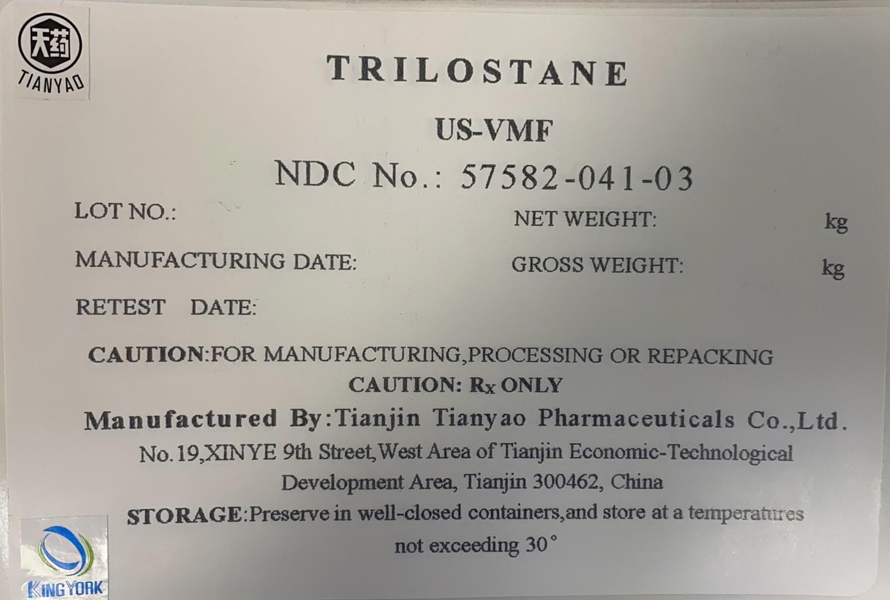 Commercial label of trilostane