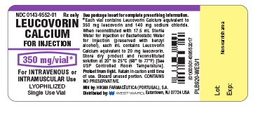 Leucovorin Calcium for Injection 350 mg/vial label