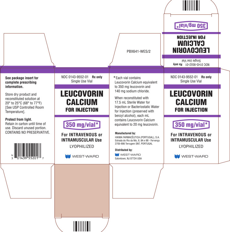 Leucovorin Calcium for Injection 350 mg/vial Carton Image