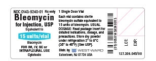 Bleomycin 15 units/vial