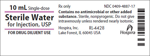 Principal Display Panel - Sterile Water Vial