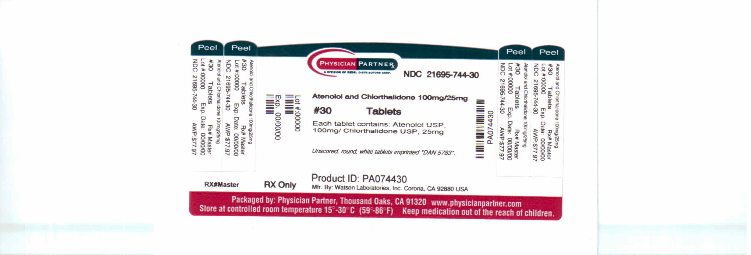 Atenolol 100mg / Chlorthalidone 25mg