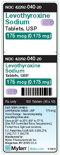Levothyroxine Sodium 175 mcg (0.175 mg) Tablets Unit Carton Label