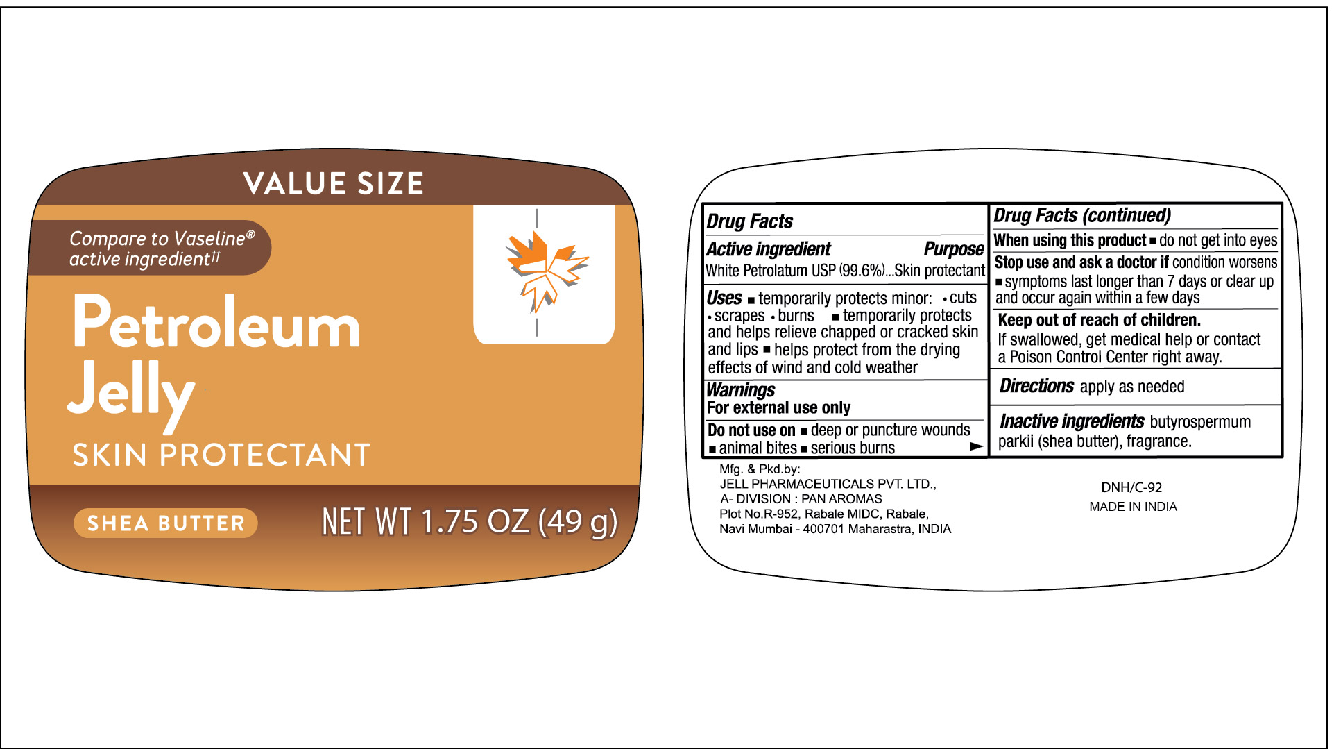 SHEA BUTTER PETROLEUM JELLY petrolatum jelly jelly