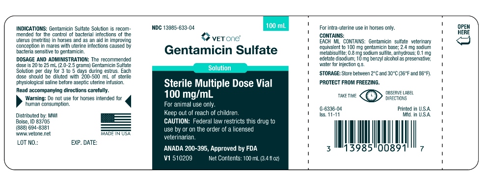Gentamicin Sulfate Solution Label