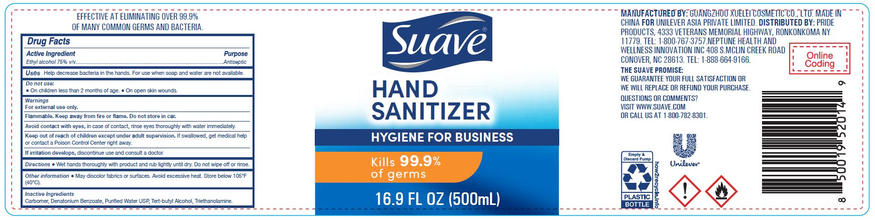 01b LBL_Suave_Hand Sani Gel_75pct_500mL