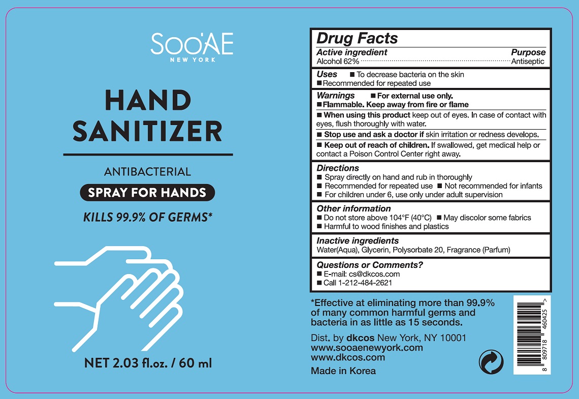SooAE Hand Sanitizer Spray for Hands 60 mL