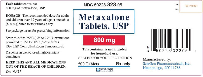 Metaxalone Tablets 800 mg - 500 Tablets