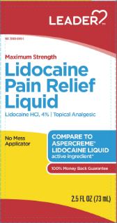 lidocaine front label