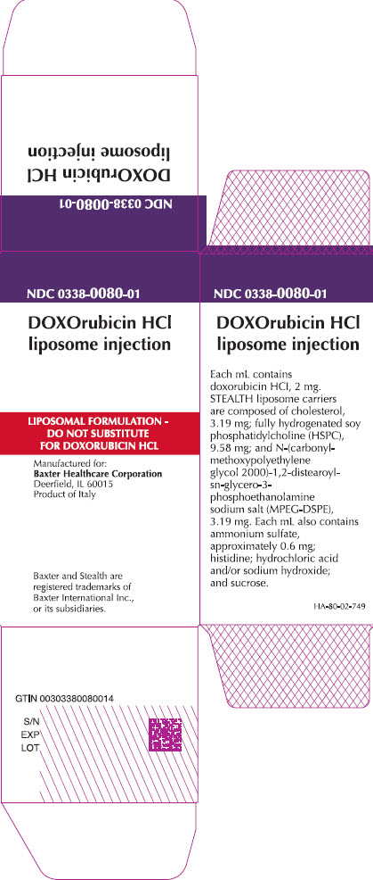 Representative Doxorubicin Carton Label 0338-0080-01 - 4 of 4