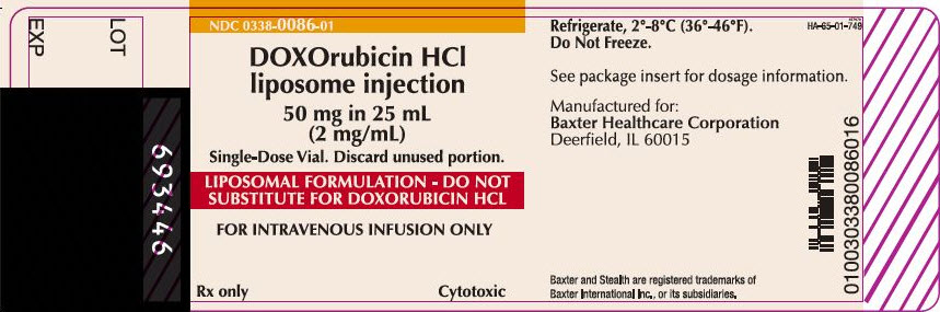 Representative Doxorubicin Container Label 0338-0086-01