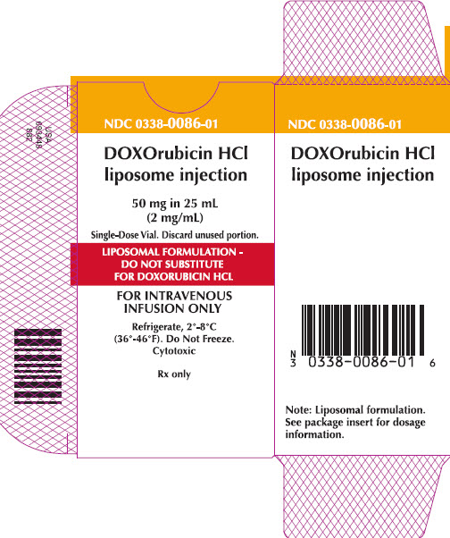 Representative Doxorubicin Carton Label 0338-0086-01 - 1 of 4