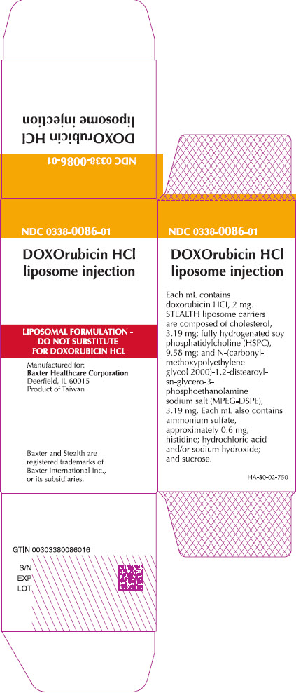 Representative Doxorubicin Carton Label 0338-0086-01 - 2 of 4
