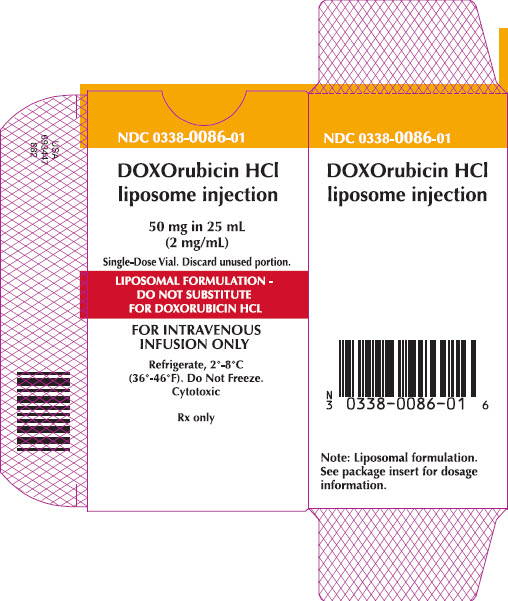 Representative Doxorubicin Carton Label 0338-0086-01 - 3 of 4