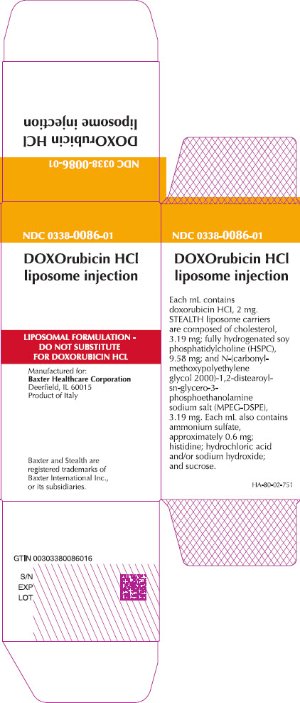 Representative Doxorubicin Carton Label 0338-0086-01 - 4 of 4