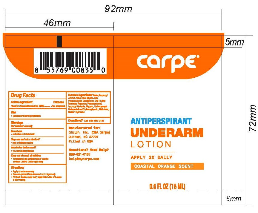 CARPE ANTIPERSPIRANT UNDERARM COASTAL ORANGE SCENT aluminum