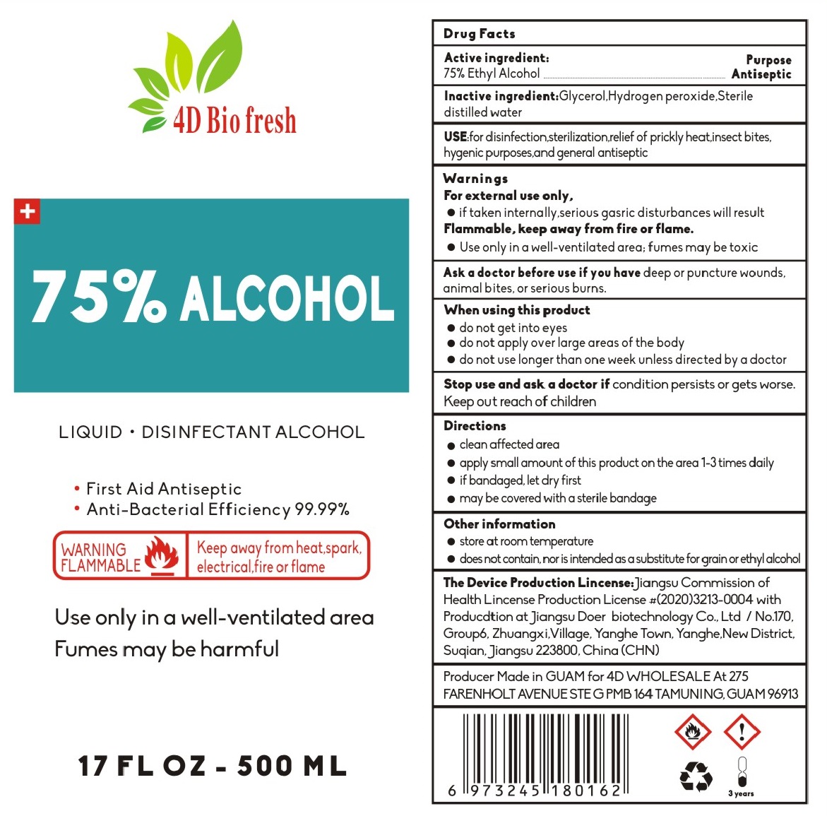 500 ml label