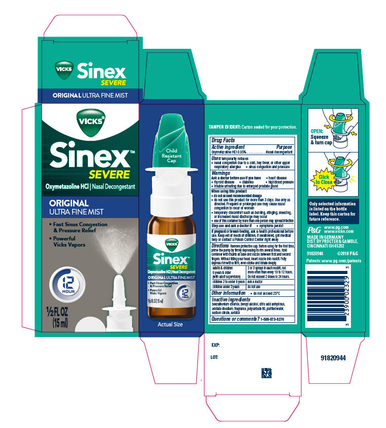VICKS SINEX 12 HOUR DECONGESTANT ULTRA FINE MIST oxymetazoline
