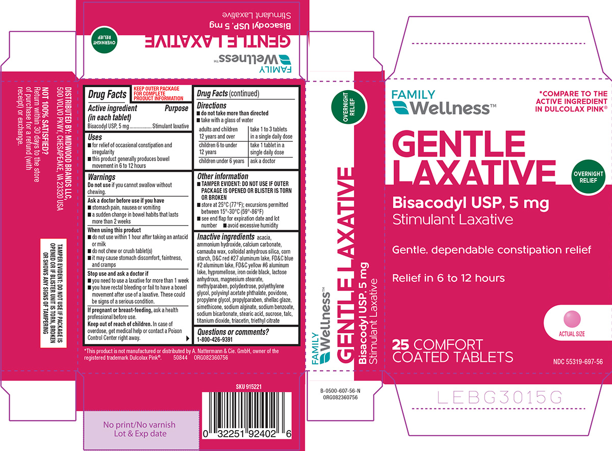 GENTLE LAXATIVE Bisacodyl Tablet Delayed Release   Family Wellness 44 607 1 