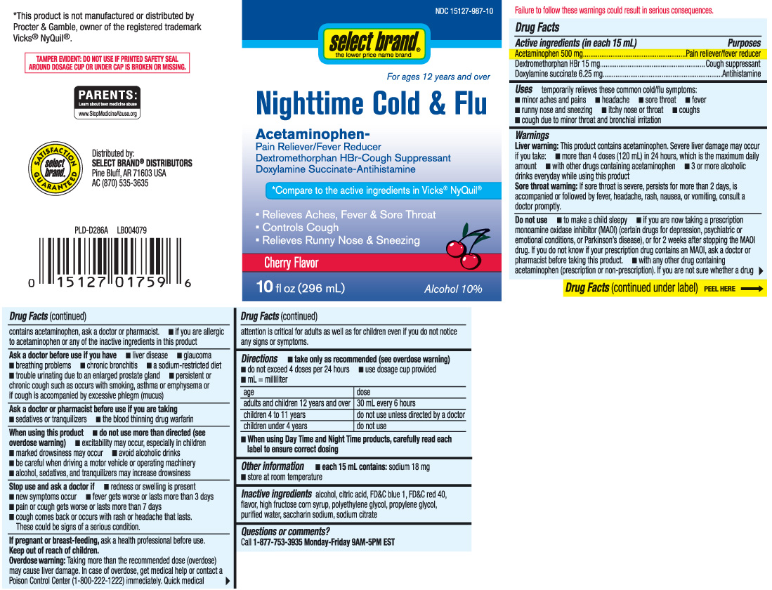 Acetaminophen 500 mg, Dextromethorphan HBr 15 mg, Doxylamine Succinate 6.25 mg