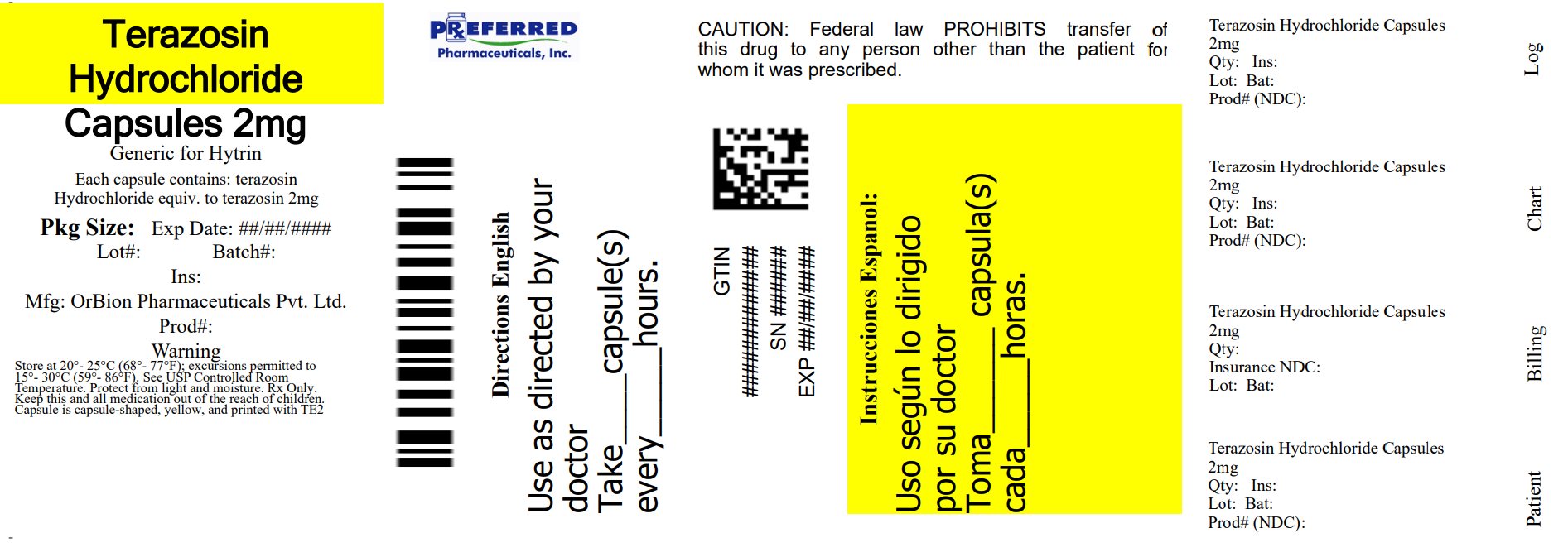 Terazosin Hydrochloride Capsules 2mg 