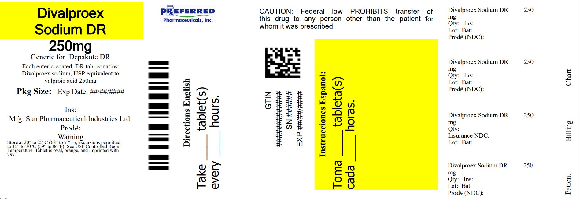 Divalproex Sodium DR 250mg