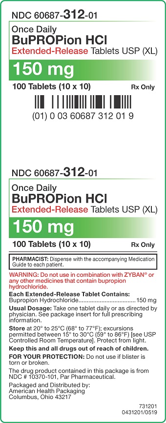 150 mg Bupropion HCl XL Tablets XL Carton