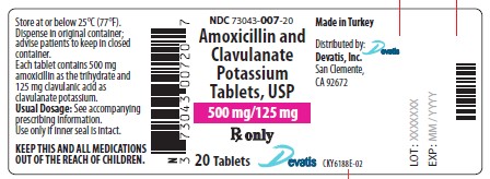 Container label 500 mg