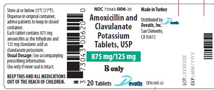 Container Label 875 mg