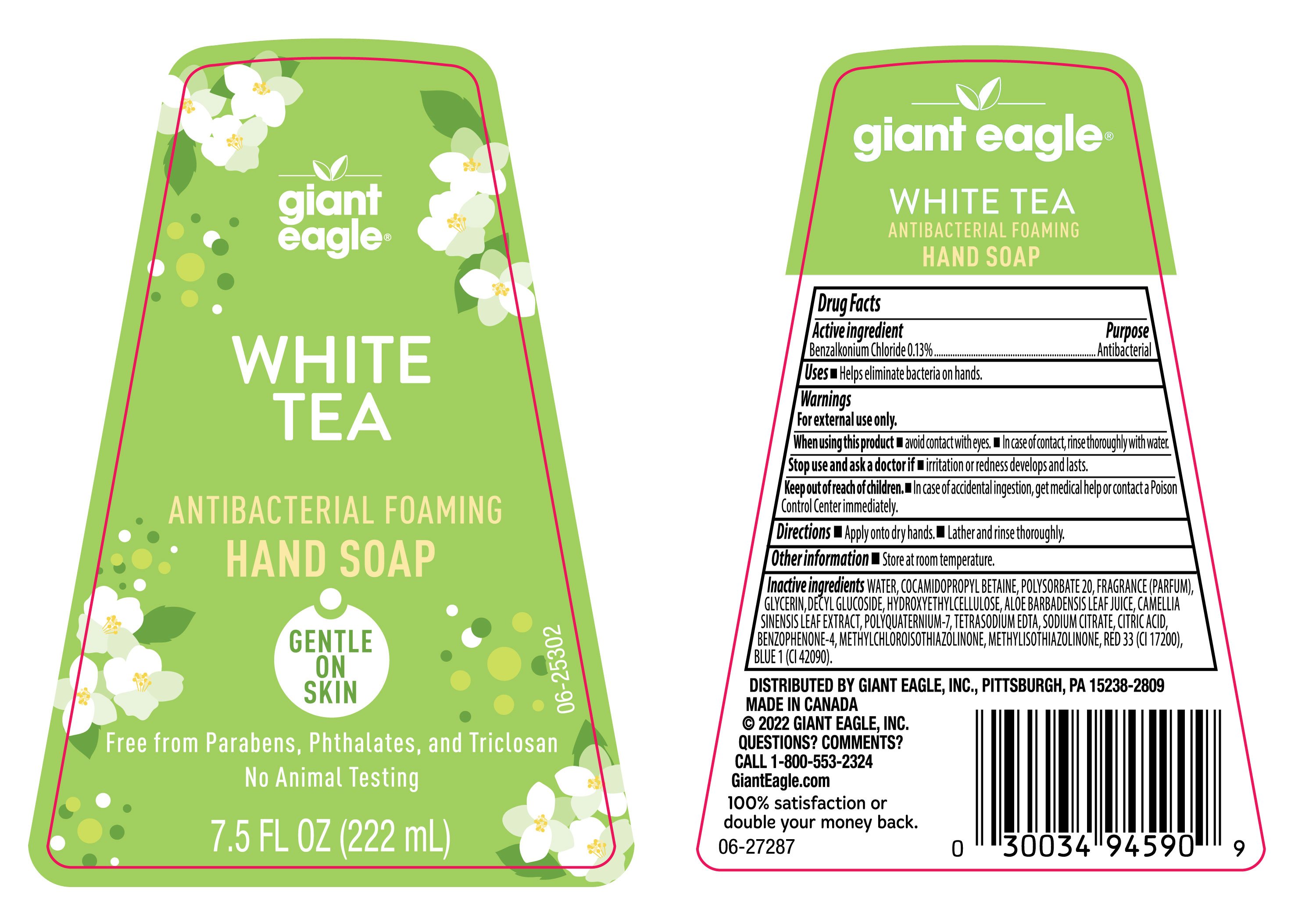GE WHITE TEA AB 6X7.5OZ FHSOAP
