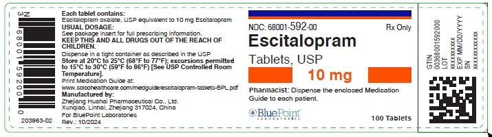 Bottle Label Escitalopram Tablets 10mg 100s Rev 102024