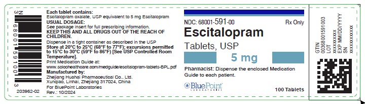 Bottle Label Escitalopram Tablets 100s Rev 102024