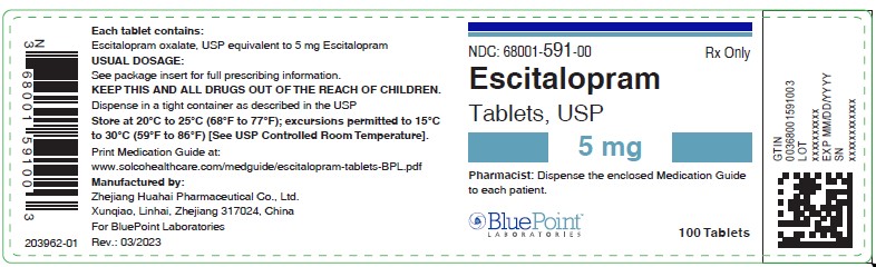 Bottle Label Escitalopram Tablets 5mg 100s Rev 032023