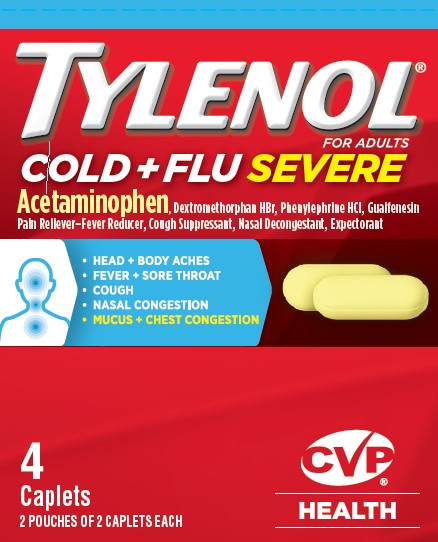 Tylenol Cold and Flu Severe CVP 4ct