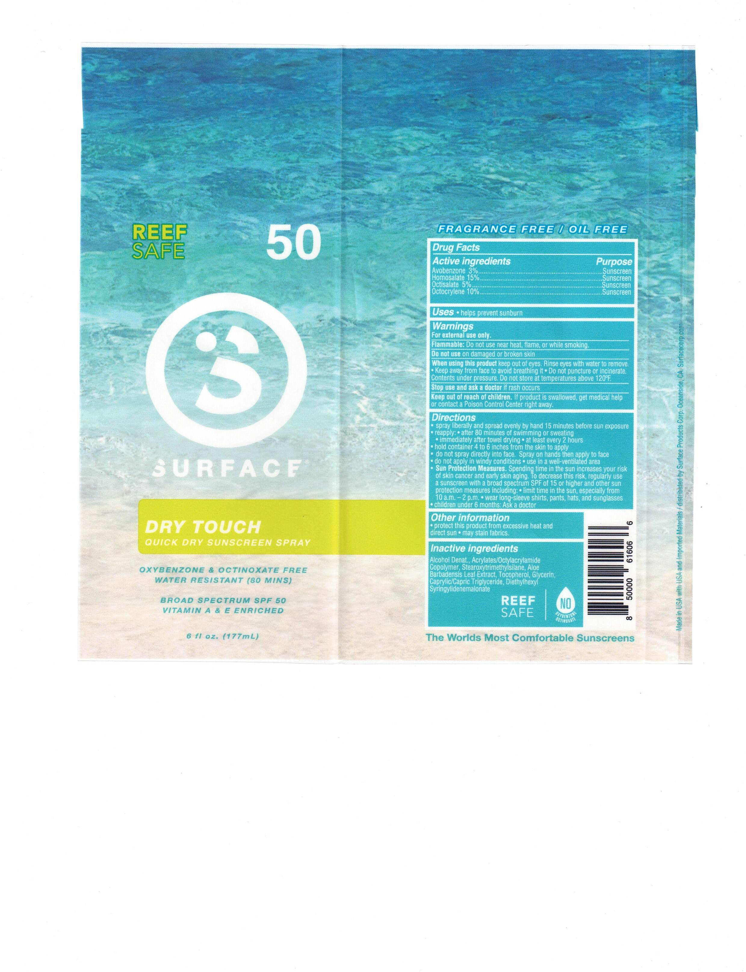 Surface Sun Dry Touch SPF 50 Sunscreen