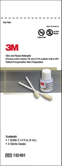 3M Skin and Nasal Antiseptic NDC: <a href=/NDC/17518-060-04>17518-060-04</a>
