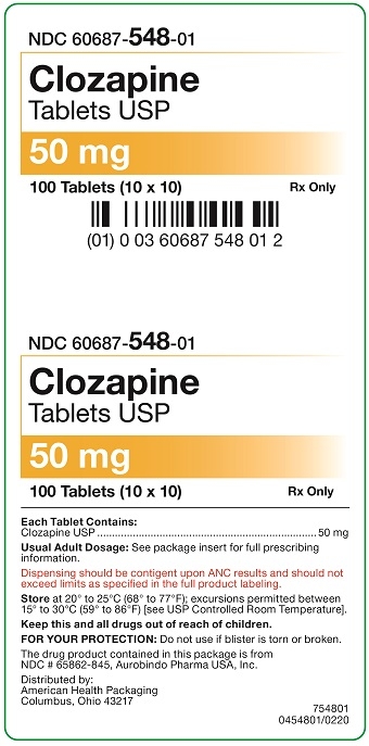 50 mg Clozapine Tablets Carton