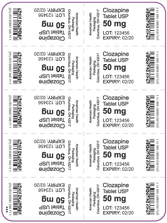 50 mg Clozapine Tablet Blister