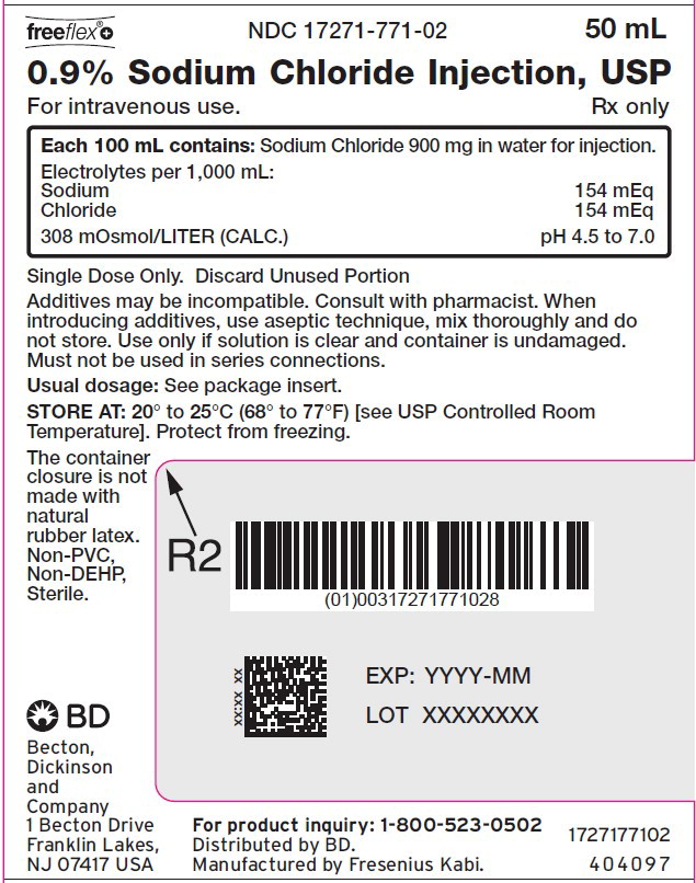 PACKAGE LABEL - PRINCIPAL DISPLAY – 0.9% Sodium Chloride 50 mL Bag Label
