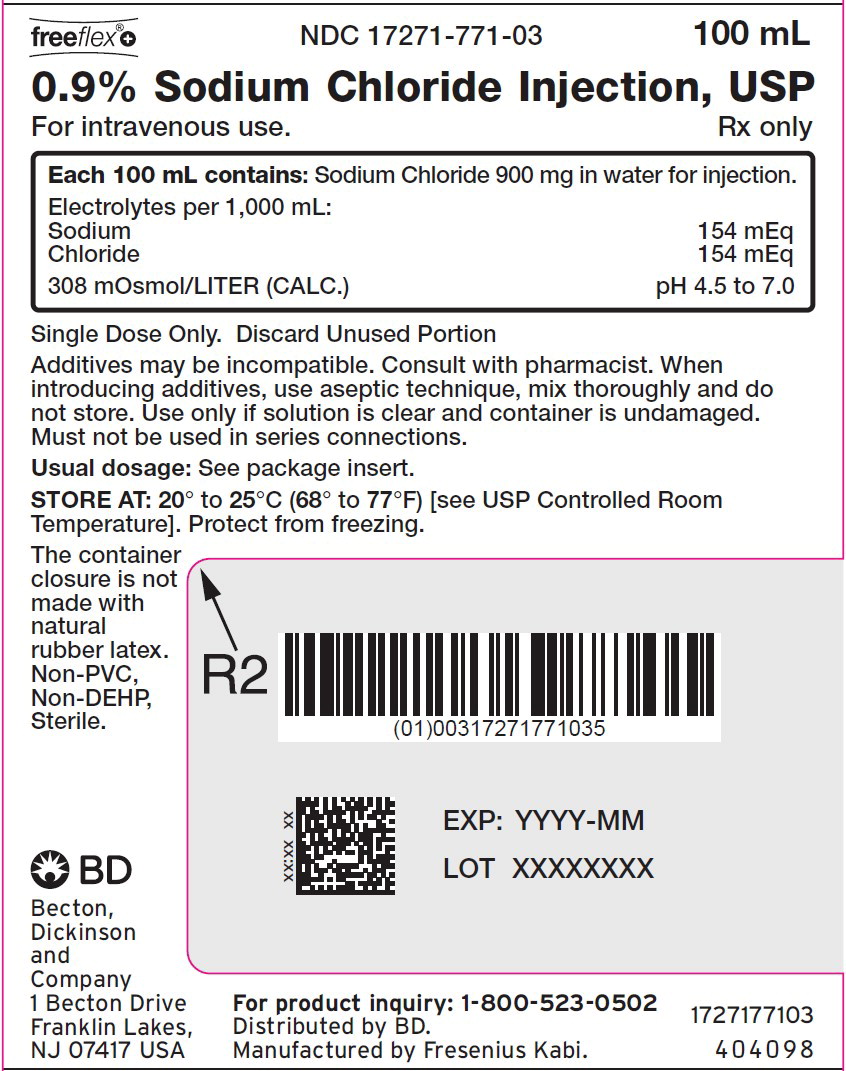 PACKAGE LABEL - PRINCIPAL DISPLAY – 0.9% Sodium Chloride 100 mL Bag Label
