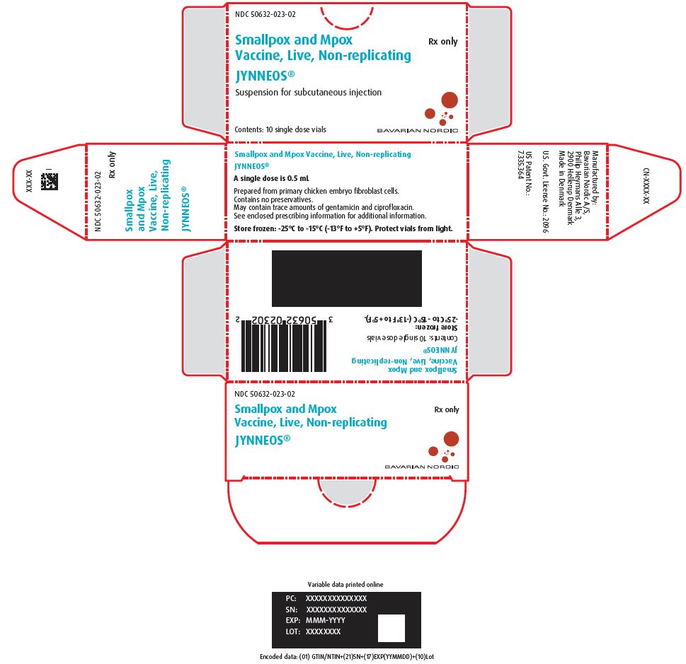 JYNNEOS Suspension for subcutaneous injection Carton Label - 10 vials