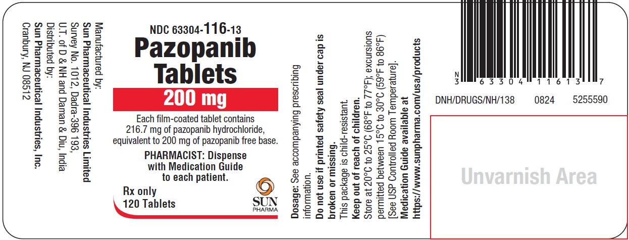 Label Pazopanib Tabs 200 mg 120ct
