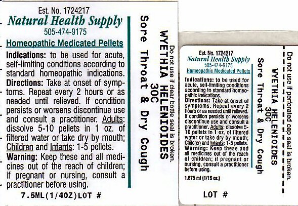 Sore Throat Dry Cough Label