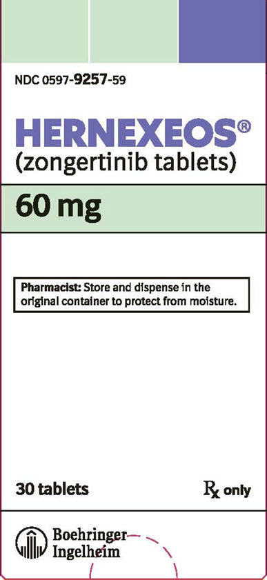 PRINCIPAL DISPLAY PANEL - 60 mg Tablet Bottle Carton - NDC: <a href=/NDC/0597-9257-59>0597-9257-59</a>