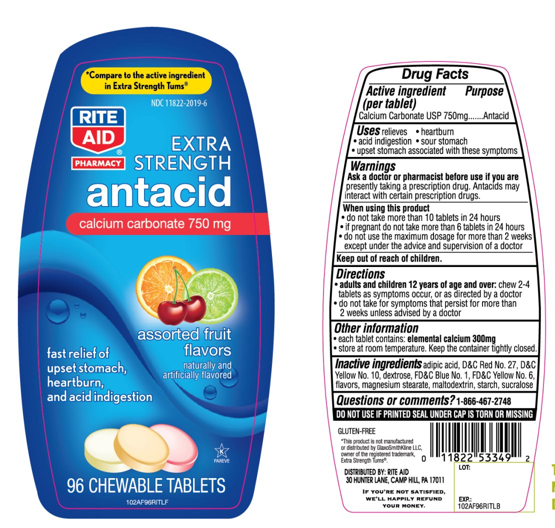 Rite Aid Assorted Fruit Extra Strength 96 Chewable Tablets