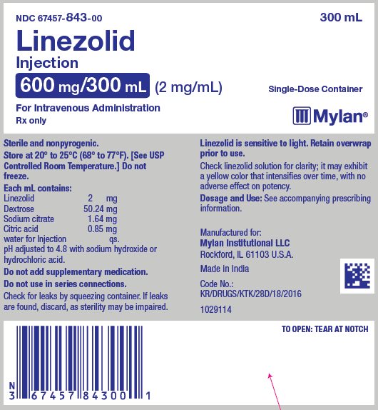 Linezolid pouch label-300 mL