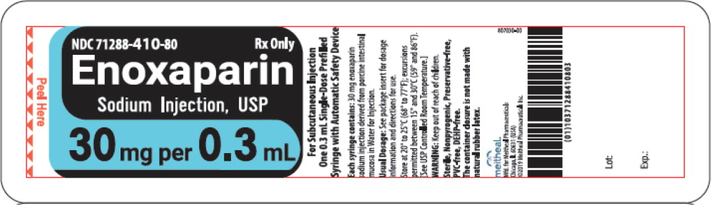 Principal Display Panel – Enoxaparin Sodium Injection, USP 30 mg Blister Pack Label
