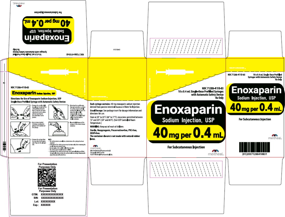 Principal Display Panel – Enoxaparin Sodium Injection, USP 40 mg Carton
