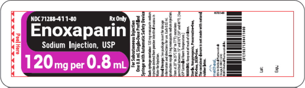 Principal Display Panel – Enoxaparin Sodium Injection, USP 120 mg Blister Pack Label
