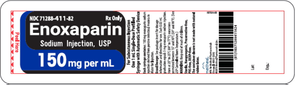 Principal Display Panel – Enoxaparin Sodium Injection, USP 150 mg Blister Pack Label

